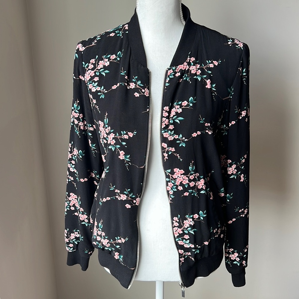 Lila Rose floral bomber jacket